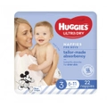 Huggies Ultradry Essentials Nappies Boys Size 3 - Carton (88 Nappies) 6-11Kg