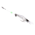 Luminous Artificial Shrimp Fishing Lure with Hook - White Black