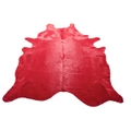NSW Leather Red Dyed Cow Hide Rug