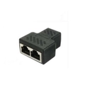 Splitter Connector Ethernet Cable Socket Adapter Black