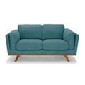 York 2 Seater Fabric Armchair Sofa Modern Lounge in Teal Colour