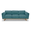 York 3+2 Seater Sofa Fabric Lounge Set with Wooden Frame in Teal Colour