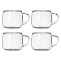 4pc Coffee Culture Aria 250ml Coffee/Tea Cup Hot/Cold Water Drinking Mug Clear
