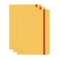3PK Leitz Cosy 3-Flap Document A4 Folder w/ Pocket File/Paper Organiser Yellow