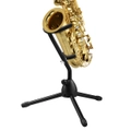 Saxophone Stand Tubular Construction Adjustable Folding Sax Rack Music Instrument Metal Black