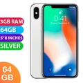 Apple iPhone X (64GB, Silver) - Grade (Excellent)