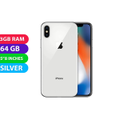 Apple iPhone X (64GB, Silver) Australian Stock - Refurbished (Excellent)