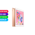 Apple iPad 6 Wifi + Cellular 9.7" (32GB, Gold) - Refurbished (Excellent)