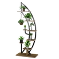 Costway 6-Tier Plant Stand Metal Flower Display Shelf Indoor Potting Rack Outdoor Planter Holder w/Hook