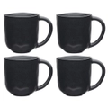 4x Ecology Speckle Ebony 410ml Stoneware Straight Coffee Mug w/ Handle Round BLK