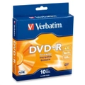 Verbatim 95100 DVD-R 16X 4.7G 10P Spindle w/Advanced Azo recording dye [95100]