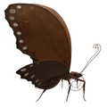 XL Rust Metal Butterfly Statue 78x95cm