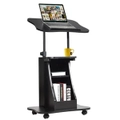 Costway Lift-up Top Computer Desk Mobile Office Table Workstation w/Wheels Writing Gaming Study Home
