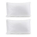 2x Jason Commercial Satin Stripe Premium Bed Easy Care Pillow Case 48x73cm WHT
