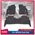 5D TPE Floor Mats for Nissan Navara NP300 D23 Dual Cab 2015-Onwards Without Cup Holder Door Sill Covered Car Mats