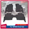 5D TPE Door Sill Covered Car Floor Mats for Nissan Navara NP300 D23 Dual Cab 2015-Onwards With Cup Holder
