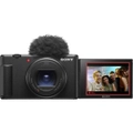 Sony ZV-1 II Digital Camera (Black) 20.1MP 1" Exmor RS BSI CMOS Sensor, Wide-Angle 18-50mm-Equiv. f/1.8-4 Lens, 3" Side Flip-Out Touchscreen LCD - Built-in Wi-Fi [ZV1M2/B]