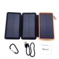 Ozoffer Waterproof Portable Solar Charger Dual USB External Battery Power Bank