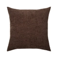 Amalfi Bellanger Chenille & Feather Cushion Dark Brown 50x50cm