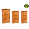 Mudgee (Aussie Made) Wardrobe 2 Door / 2 Drawer Collection - Assorted Stained Colours - Starting From $999 - Includes Free Optional Upgrade to Full Extension Runners (Valued Up to $500)