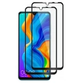Tempered Glass Protector Screen For Huawei P30 Lite 2Pcs Black