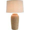 LVD Hamptons Ceramic/Linen 63.5cm Lamp /Office Room Table Lampshade Brown