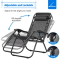 Outdoor Folding Beach Chair Zero Gravity Reclining Lounge Chair