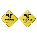 2PK Dreambaby Baby On Board Car Sign Infant/Children Safety Protection Yellow