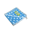 Jiggle and Giggle Cotton Hooded Baby Towel Blue Dots 75 x 75 cm