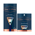 King C. Gillette Neck Razor For Neck And Cheeks Handle + 4 Blades