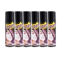 Party Central 6PCE Hair Spray Paint Jet Black Long Lasting Non Sticky 125ml