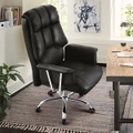 Furb Executive Office Chair PU Leather High-Back Thick Back Padded Seat Support Recliner Black