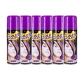 Party Central 6PK Hair Spray Paint Fluro Purple Long Lasting Non Sticky 125ml