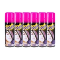Party Central 6PCE Hair Spray Paint Hot Pink Long Lasting Non Sticky 125ml