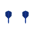 2x Target K-Flex Moulded Flight & Shaft No.6 Dart Throw Game Accessory MED Blue
