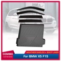 Weather Shields + Cargo Mat for BMW X5 F15 Wagon 2013-2018 Weathershields Window Visors Boot Mat Boot Liner