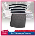 Weather Shields + Cargo Mat for Volkswagen Touareg 2011-2019 Weathershields Window Visors Boot Mat Boot Liner