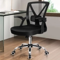 ALFORDSON Mesh Office Chair Tilt Mid Back Black