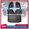 TPE Floor Mats + Cargo Mat for Suzuki Jimny Manual Transmission 3Door 2018-Onwards Door Sill Covered Car Mats Boot Mat Boot Liner