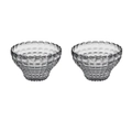 2x Guzzini Tiffany 12cm 300ml Plastic Container Serving Cup Bowl Tableware Grey