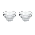 2x Guzzini Tiffany 12cm 300ml Plastic Container Serving Cup Bowl Tableware Clear