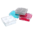 4 x 2LT FOOD STORAGE CONTAINERS w/ 4 REMOVABLE COMPARTMENTS Keeps Produce Fresh