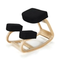 Giantex Wooden Ergonomic Kneeling Chair Rocking Posture Improving Stool Home Office, Black