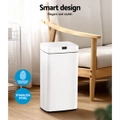 45L Stainless Steel Sensor Bin Rubbish Touchless Trash Can Kitchen Motion White