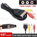 TV AV 3 RCA Cord Audio Video Cable For Microsoft Original/Classic Xbox 1st Gen