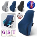 Memory Foam Car Office Home Lumbar Back Pillow Seat Cushion Set Pain Relief