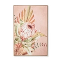 E Style 80x120cm Pink Protea Canvas Wall Art Painting Hanging Decor Pink
