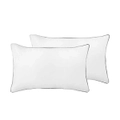 Accessorize Hotel Deluxe Cotton Piped White and Black Standard Pillowcase Pair