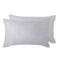 Vintage Design French Linen Dove Grey Standard Pillowcase Pair