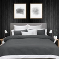Bas Phillips New York Charcoal and White Quilt Cover Set